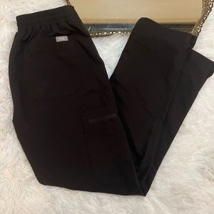 FIGS TECHNICAL COLLECTION BLACK SCRUB PANTS PETITE